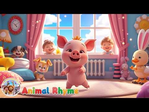 This Little Piggy | Toddler Sensory Sing Along | Fun Body Parts Song | Lyrics Video for Kids