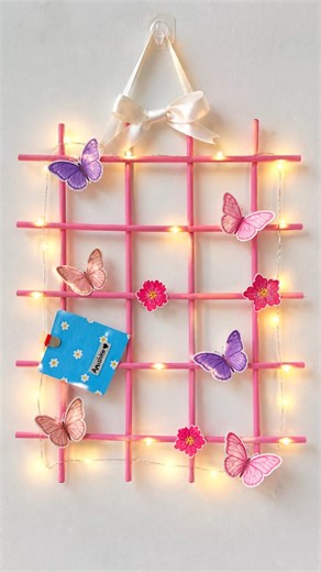 🦋DIY PAPER WALL HANGING🎀 #craft #papercraft #shorts #anushkascraftland