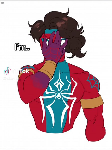 I thought id recreate it 😭 idea by @maiarbaizar #spiderverse #acrossthespiderverse #pavitrprabhakar #spiderman