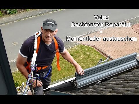 Velux Dachfenster Rollladen klemmt - Reparatur - Momentfeder austauschen