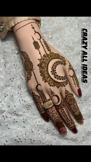 ✨easy mehndi design for Eid new mehndi design Eid moon🌛 mehndi design ✨