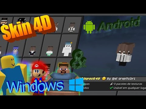 TUTORIAL SKIN PACK "4D" NO MINECRAFT BEDROCK ANDROID E WINDOWS