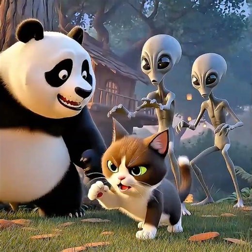 Panda & Cat vs Aliens