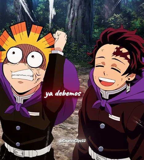 Zenitsu y Tanjiro se impresionan con el pilar de la roca #demonslayer #anime #doblajelatino