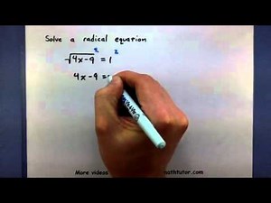 Pre-Calculus - Solve a radical equation