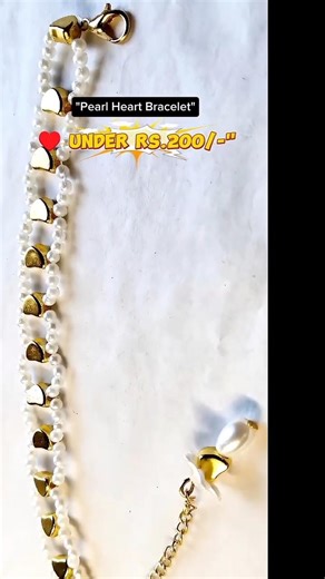 Pearl Heart Bracelet Tutorial ❤️ DIY Beaded Jewelry #shorts