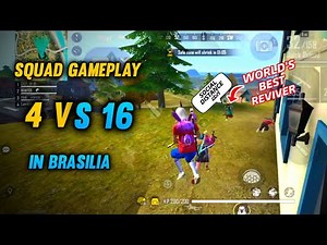FREE FIRE KANNADA 🎯|| SQUAD GAMEPLAY 4 VS 16 IN BRASILIA AND FOUND WORLD'S BEST REVIVER⚡|| THE DD⭐||