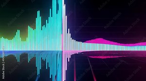 4K Music Equalizer Visualization with Dynamic Audio Waveforms