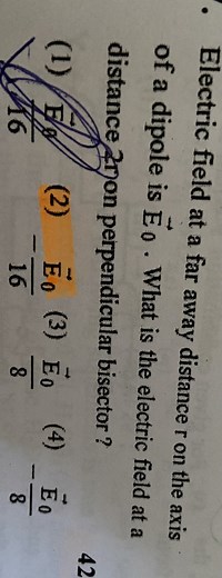 Electric field at a far away distance r on the axis of a dipole... | Filo