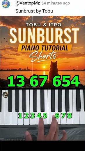 Tobu & Itro by Sunburst Piano tutorial #shorts #tobuandintro