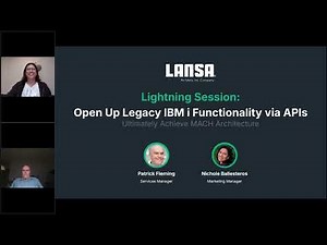 Lightning Session: Open Up Legacy IBM i Functionality via APIs
