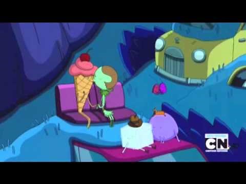 Adventure Time Season 2 episode 20, kissing clip