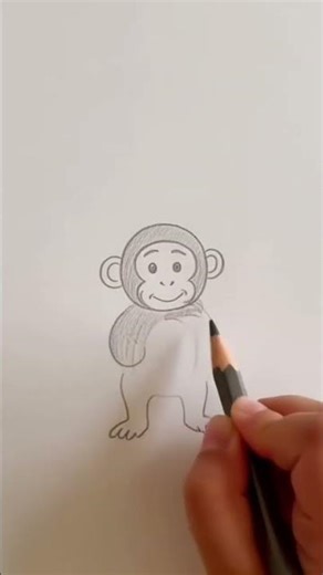 monkey drawing |how to draw a beautiful monkey 🐒