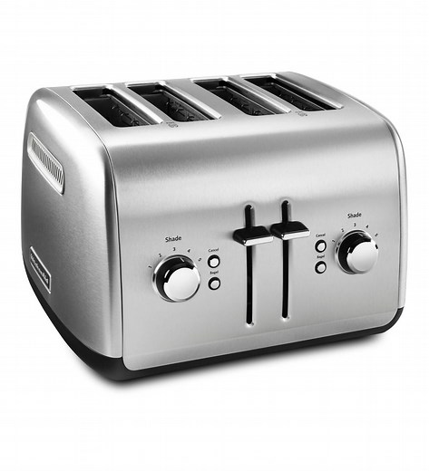 KitchenAid 4-Slice Toaster with Manual High-Lift Lever, Brushed Stainless Steel, KMT4115