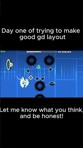 Making a good GD Layout day 1 #geometrydash #gdlevel #gd