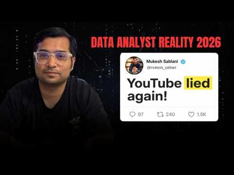 YouTube Pe Sab Jhooth Hai | Data Analyst Reality Check 2026