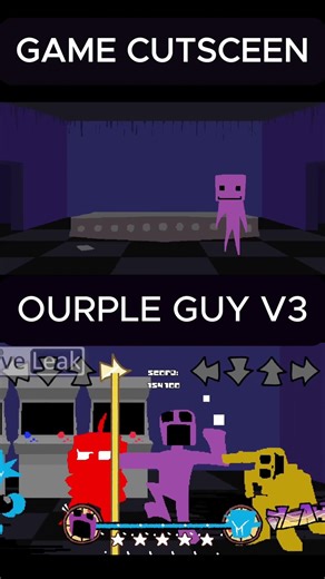 Muscle Purple scares BF - Friday Night Funkin Game Cutscene vs Gameplay
