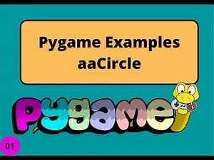 Pygame examples: using gfxdraw module to make aaCircle
