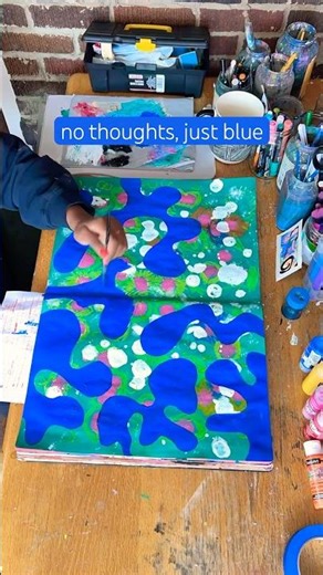 EASY Abstract Art Journal Page Idea (One Color Session)