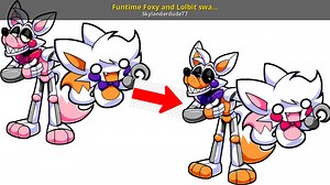 Funtime Foxy and Lolbit swapped colors!? (Reskin) Mod for Five Nights at Frickbear's 3 | FB3 Mods