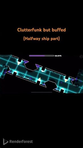 Clutterfunk but buffed | #geometrydash #clutterfunk #shorts