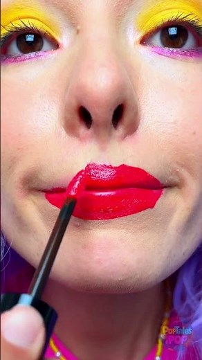 Shine Red Lipstick 💋🔥 Big Red Lips Challenge