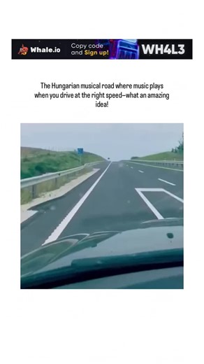 TrendSnap on Instagram: "- The X post showcases Hungary’s “singing road” on Route 67 near Kaposvár, a 600-meter asphalt section grooved to play the opening melody of George Gershwin’s “Rhapsody in Blue” through tire vibrations when driven at precisely 50 km/h, installed in 2008 to encourage speed compliance. - This innovative traffic calming measure draws from earlier concepts, like Denmark’s 1995 Asfaltofon, and uses precisely spaced rumble strips—each note calibrated by groove depth and interv