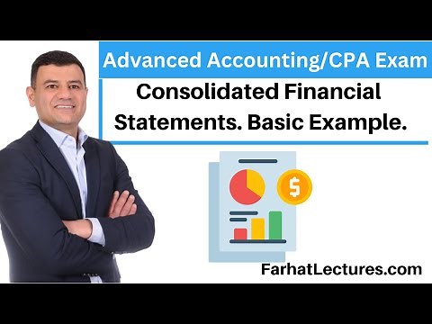 Consolidated Financial Statements Basic Example. CPA Exam