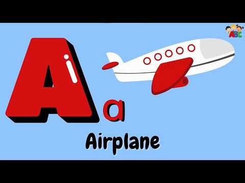 A for Airplane ✈️ B for Bus 🚌 C for Cow 🐄 | A to Z Alphabets for Toddlers | ABCD Learning Video