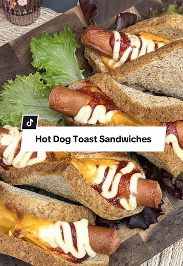 Hot Dog Toast Sandwiches 🌭✨ Quick, crispy toast with juicy sausage and melted cheese - easy, tasty, and perfect for a fast snack 😋 #airfryerfrau #airfryer #hotdogs #sandwiches #easysnacks