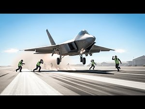 RUSSIA SHOCKED! 30 F-22 Stealth Fighters Land on NATO Border Under Cover of Darkness