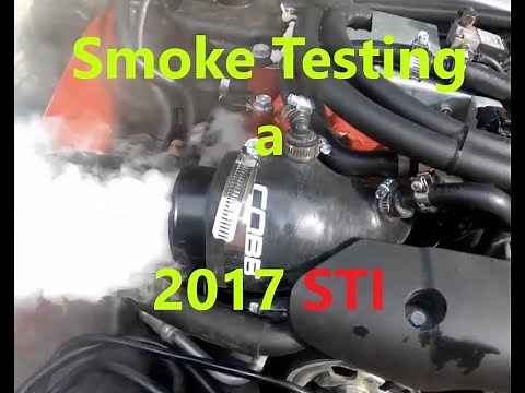 EVAP smoke testing a Subaru STI