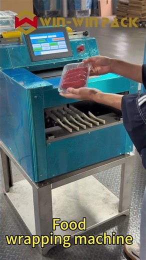 Sausage wrapping machine for supermarket chains #foodwrappingmachine #meatwrappingmachine