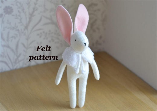 Bunny Sewing Pattern : Felt Toy Tutorial, Plush Rabbit PDF - Etsy