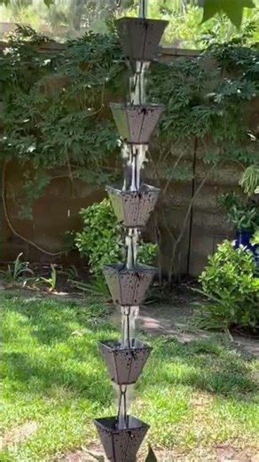 Rain Chain Fountain Hanging from a Tree 🌿 Soothing Garden Sounds