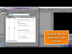 Sony Vegas Tutorial - Editing Audio - Pitch Shift and Reverb.