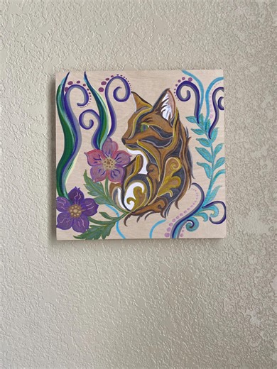 Hand-painted Whimsical Cat Canvas – Support Our Cat Sanctuary - Etsy