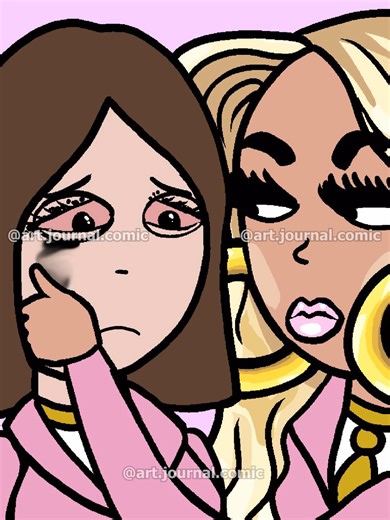 POV: the popular girls redo your emo eyeliner in the school bathroom #grwm #makeup #girlhood #animation #school