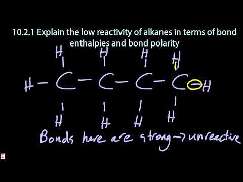 R3.3.3 Explain the Low Reactivity of Alkanes [SL IB Chemistry]