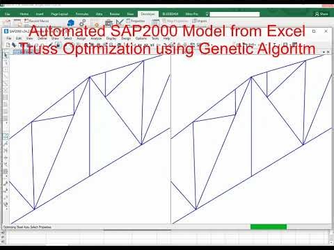 Automated SAP2000 Model from Excel & Truss Optimization using GA