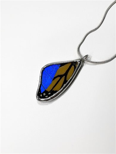 Butterfly Wing Pendant, Real Butterfly Jewelry, Blue Morpho Butterfly, Monarch Butterfly, Gifts for Her - Etsy UK