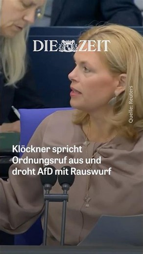 Bundestagspräsidentin Julia Klöckner droht AfD-Fraktion mit Rauswurf
