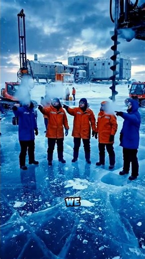 Ice Collapse Disaster ❄️💥 Frozen Lake Breaks Under Workers! #shorts #viral #ai