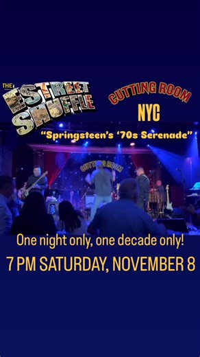 Springsteen 70’s Serenade at The Cutting Room!!! Tickets here: tinyurl.com/estshuffletix | The E Street Shuffle