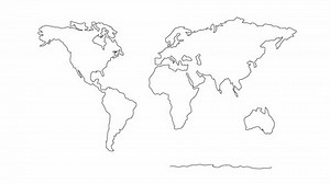 Lines Drawing Animation Simplified Flat World Stock Footage Video (100% Royalty-free) 1071083104 | Shutterstock