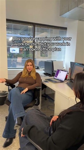 POV: Gossiping With Your Work Bestie in an Open Office 😂☕️