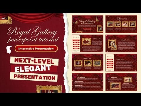 MAKE STUNNING ELEGANT POWERPOINT || Interactive Royal Gallery Themed ✨️