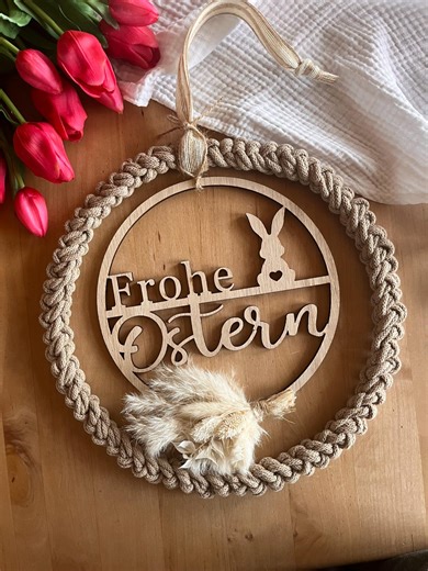 Easter Wreath / Macrame Wall Decoration / Spring Wreath / Wall Decoration / Easter / Wall Wreath / Macrame / Door Wreath / Boho - Etsy