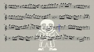 Megalovania Flute Sheet Music from Undertale