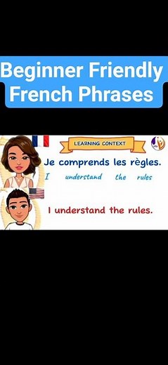 Learn French Je Comprends Phrases (Part 2) | Beginner Quick Shorts #learnfrench